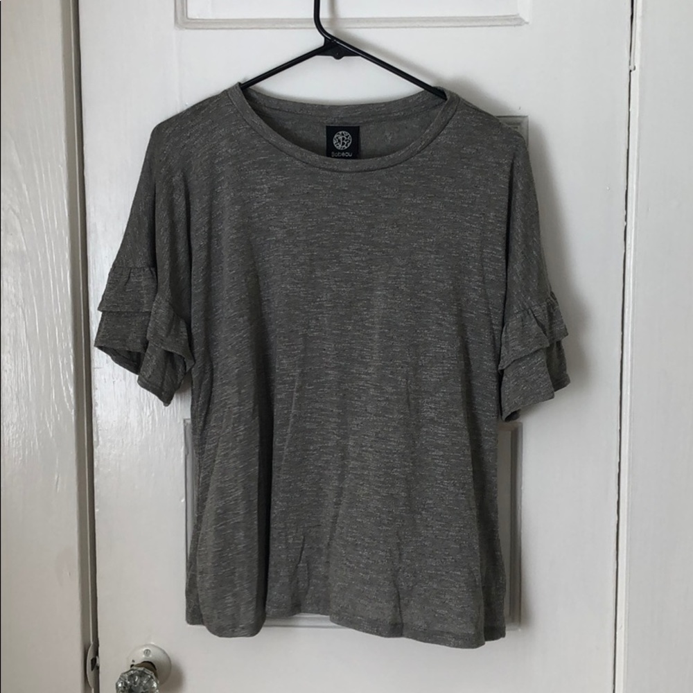 Ruffle sleeve t shirt